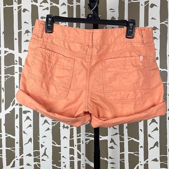 Tangerine Orange Roll Tab Shorts 11 - Picture 5 of 8